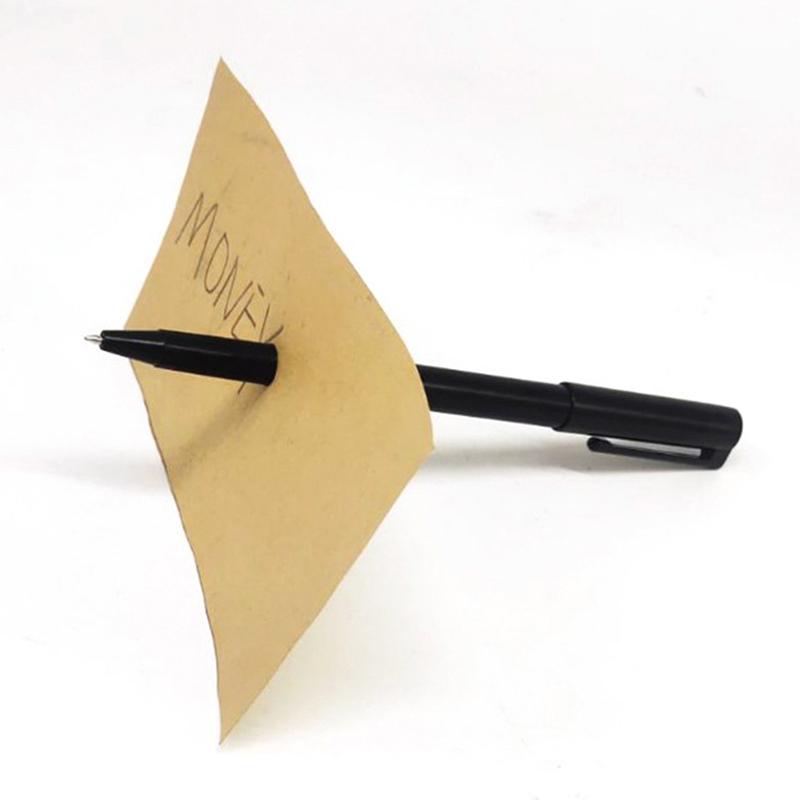 Black Banknote Pens Creative Magic Props Double Head Wearing Money Pen