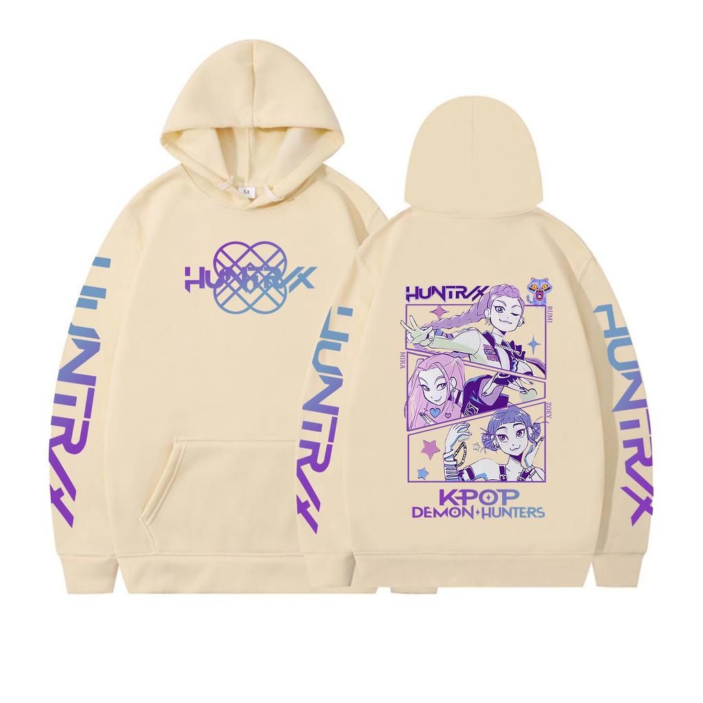Hoodie Premium Demon Hunters Cute Derpy Tiger Huntrix Girls Group Y2K Hoodie Saja Boys Streetwear Anime Crewneck Merch for Fan