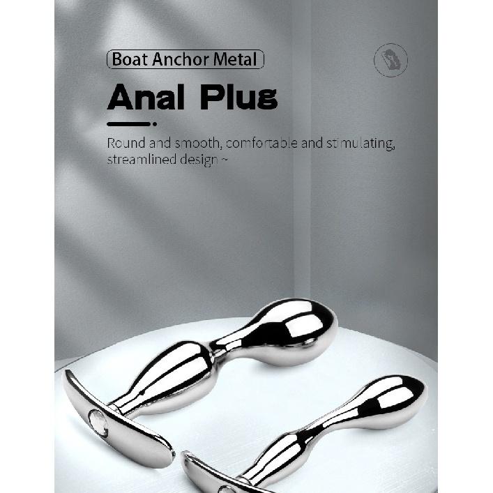 Plug anal cu bază de ancorare metalică Dildo alternativ din oțel inoxidabil Plug vaginal pentru femei Cuplu de adulți Masturbare intima gay