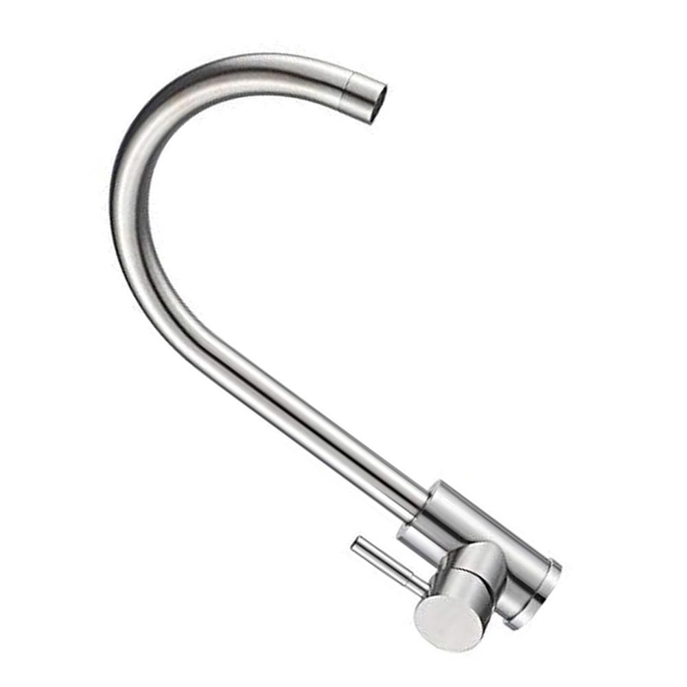 Single Lever Single Hole Sink Cold Tap 304 Stainless Steel Kitchen Faucet Cold Water Single Handle Water Saving Modern Plating China Mainland