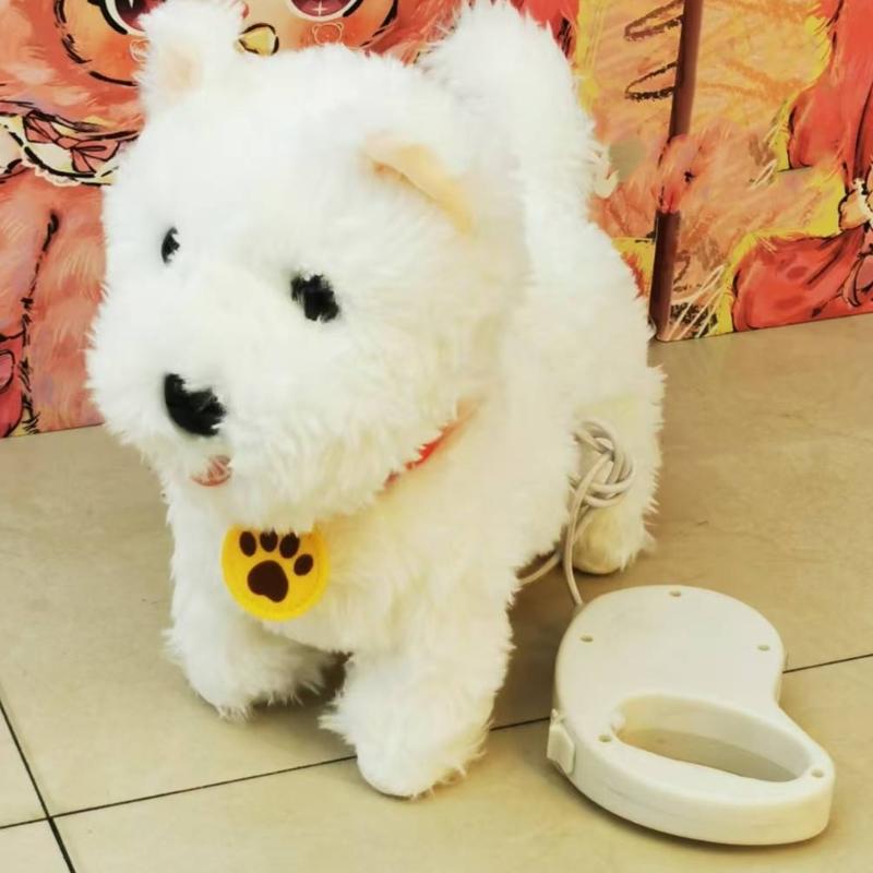 USB Rechargeable Interactives Robotic Pet With Touch Activated Motion And Sound Soft Plushes Design For Home Use