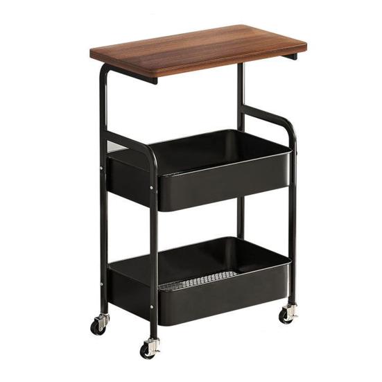 3-Tier Rolling Cart with Wheels Multifunctional Utility Organizer Cart Kitchen Bathroom Living Room Office Sofa Bedside Toys Snacks Storage Rack