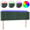 VidaXL LED Headboard Bedroom Furniture Double Bed Accessory Head of Bed Frame Interior Dark Green 3123427