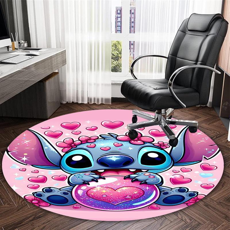 1pc S-Stitch18 Carpet, Round Rug, Comfortable, Suitable for Entryways, Living Rooms, Office, And Bedrooms, Christmas Decoration