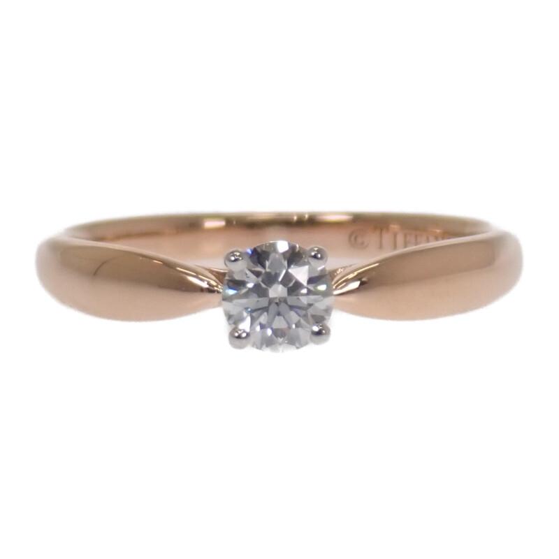TIFFANY&Co.  #9(JP Size) Ring K18 Pink Gold/Pt950Platinum Women