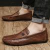 2025 Spring Autumn Men's Dress Shoes White Loafers Leather Casual Shoes Slip on Moccasin Shoes Fashion Men Shoes Design Shoes