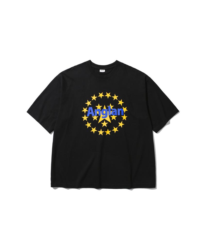 ANGLAN Star Graphic Tee - Black