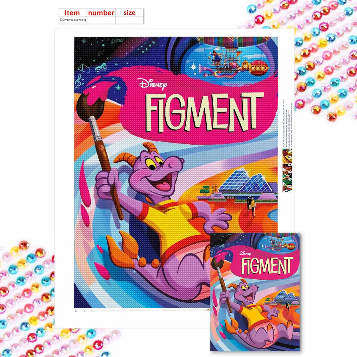 

5D Diy Diamond Painting The Little Fire Dragon and The Torch Full Drill Rhinestones Mosaic Embroidery Handmade Products Home Decor Gift Round 20x30cm