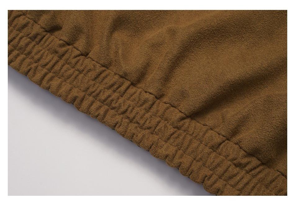FEE THE END Men's Retro Suede Workwear Jacket - Loose Lapel Silhouette