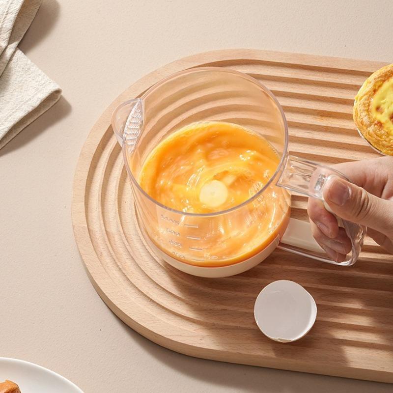 1pcs Multifunctional Egg Mixing Cup Home Egg Beater Whipped Handheld Baking Kitchen Egg Tool Manual Mixing Container