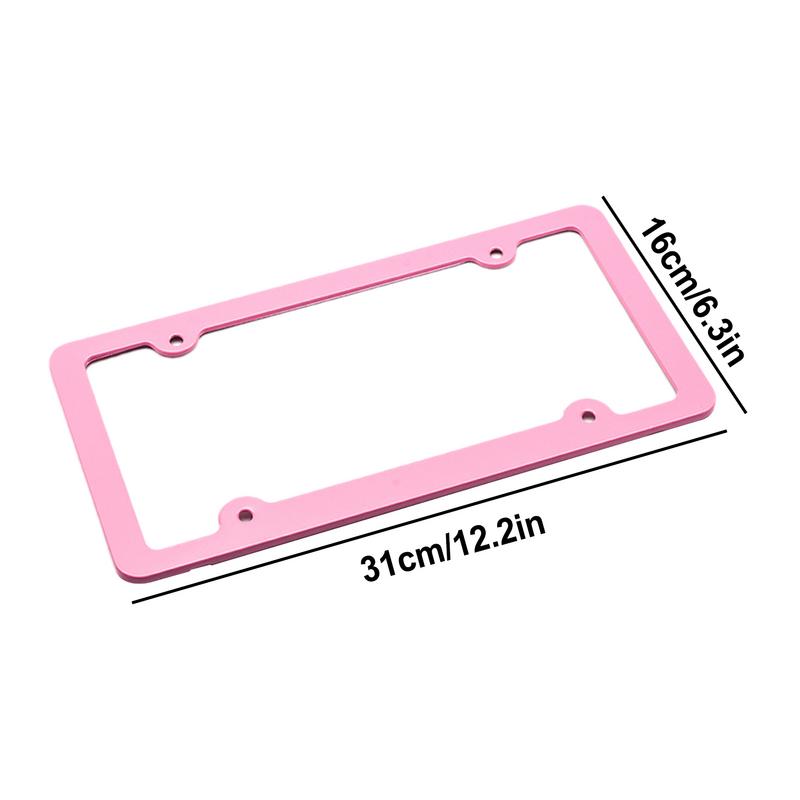 Tag Frame For License Plate Aluminum Alloy Tag Frame Protector Unbreakable Protection Frame With Screws & Nuts For American