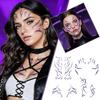 K-Pop Demon Hunters Disposable Temporary Tattoos Purple Lightning Bold Makeup for Cosplay Role Play Waterproof Face Art Stickers