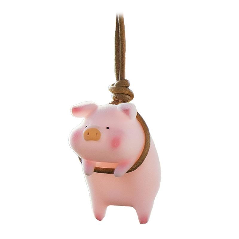 

Подвеска на автомобиль в виде свинки в разных стилях, милый счастливый поросенок, автомобильный кулон, качающаяся свинка, украшение для автомобиля, декор для зеркала заднего вида