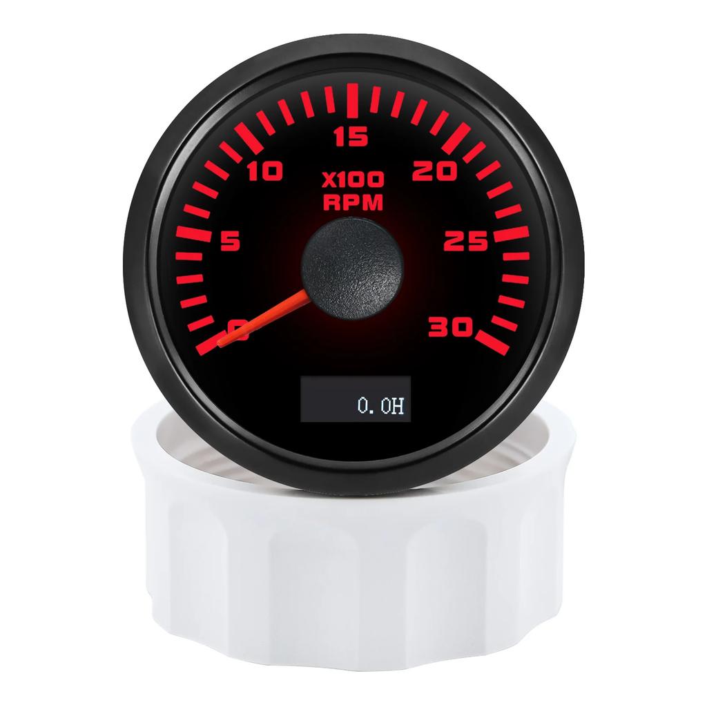 3K/4K/6K/7K/8K RPM Tachometer 7 Color Backlight 52mm Tacho Gauge Universal For 12v 24v Car Boat Marine Auto Parts RPM Meter