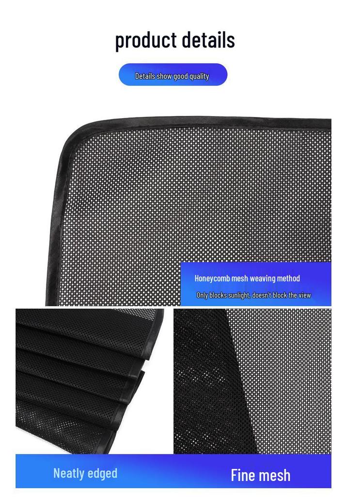 Universal Breathable Mesh Car Window Sun Shade and Privacy Curtain