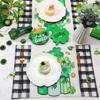 Valentine's Day Buffalo Plaid Placemats Set of 4 Double Sided St Patricks Day Valentines Placemats Decoration Set Farmhouse Table Holiday