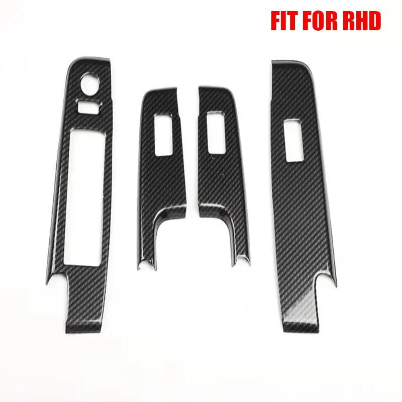 R/LHD For Isuzu D-MAX D MAX DMAX 2021 2022 ABS Carbonfiber Window Lift Swtich Cover Center Control Front Water Cup Holder Cover