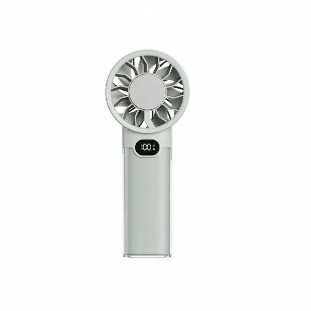 Handheld Cooling Fan Digital Display Ice Cooling Fan Electronically Commutated Engine Triple-Function Design for Commuters