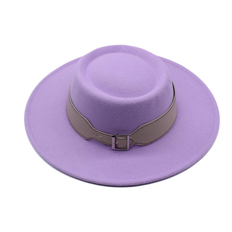 European, American Autumn and Winter Woolen Top Hat Cm Retro British Temperament Big Eaves Jazz Hat Women Felt Hat Korean Street Shot