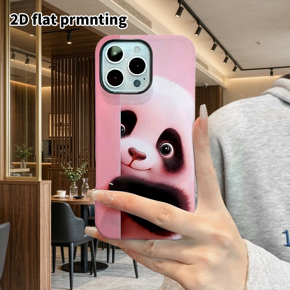 Phone Case: 2D Flat Design Suitable for iPhone 18 17 16 15 14 13 Pro Film Protective Case, Couple Style, Probe Little Panda, Christmas and Halloween G