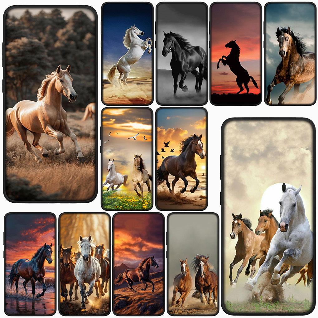 Cover for Motorola Moto Edge 70 60 Fusion NEO Pro G Stylus G56 G96 G52 G04 G05 Protective Phone Case Running Wild And Free Horse