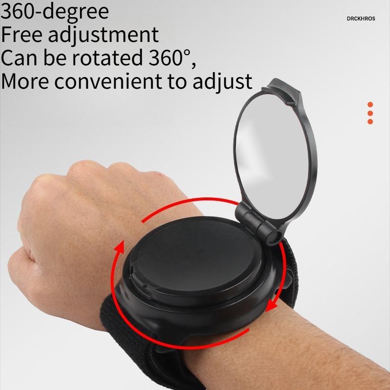 1PC hot-selling bicycle rearview mirror, with wrist strap, arm can rotate the mirror 360 degrees