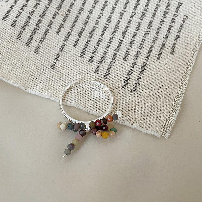 Design Sense Natural Stone Pearl Bow Open Ring Female Sweet Exquisite Unique Elegant Versatile Ring Ring Ring