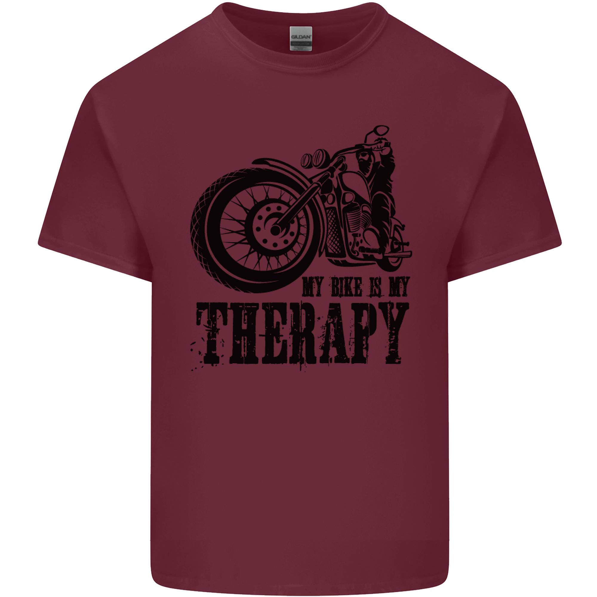 My Therapy Motorcycle Motorbike Biker Unisexs Light Cotton TShirt S