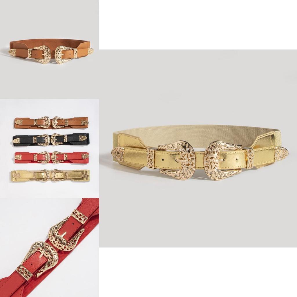 Denim Waist Belt With Metal Buckle Adjustable Buckle For Women Fashion Accessories