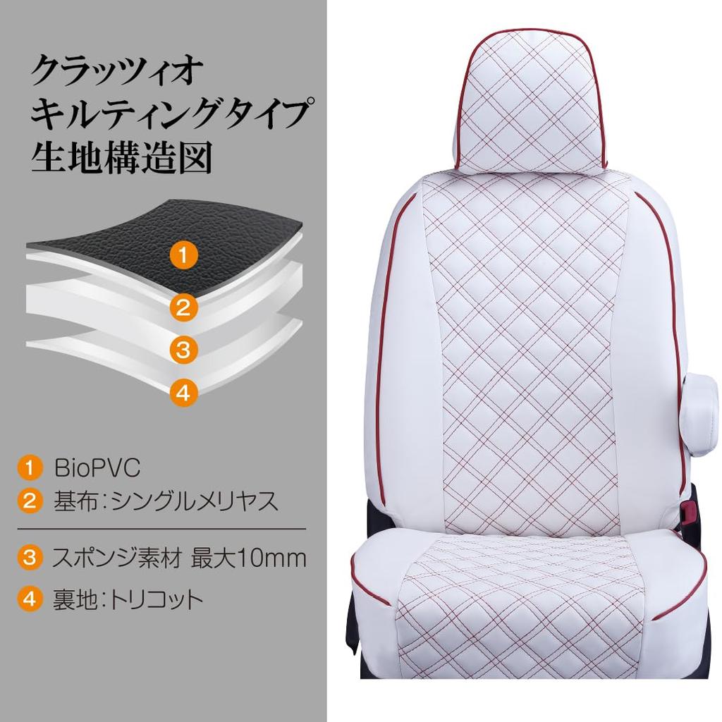 Clazzio Seat Cover All Seats Set Rise Rocky REX Seat Lifter Equipped Car Clazzi / R1(2019)/11~/ R4(2022)/11~ [15EDB6590D]