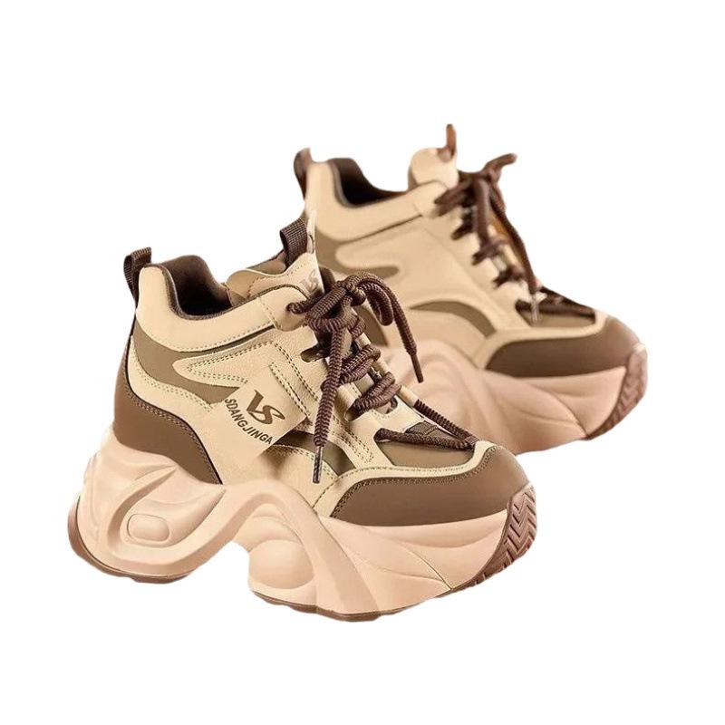 Daddy Schuhe Damen Frühjahr 2025 neu Europäische Station Europäische Waren Trendschuhe dicke Sohle kleiner Innenhöhenzuwachs Damenschuhe