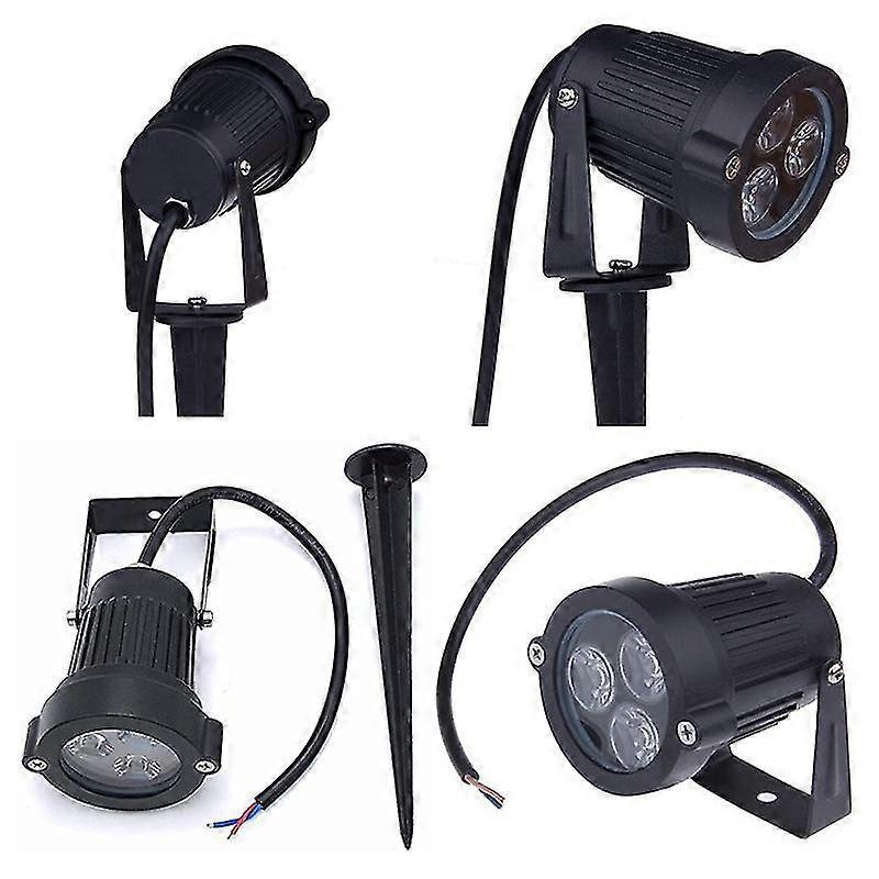 4 Stück LED-Gartenleuchten 3W 220V Außenstrahler mit Spieß IP65 Wasserdicht Gartenlandschaft Decora