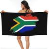South African Springboks Flag Beach Towel Soft Microfiber Quick Dry Absorbent Quick Towels For Mountain Climbing
