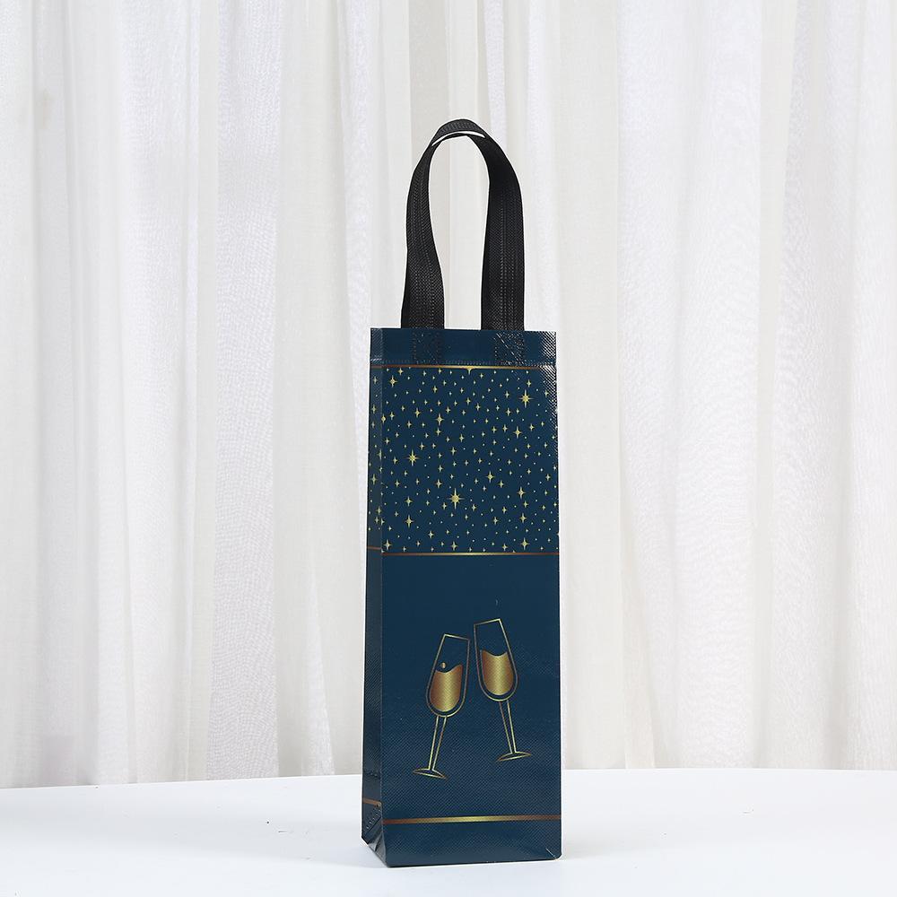 12pcs Wine Bottle Gift Bags Waterproof Non Woven Tote Bags for Party Favor Wine Packaging Bags