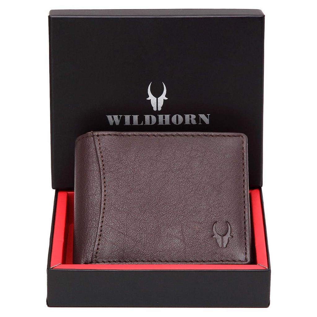 WildHorn Green Leather Wallet for Men I 9 Card Slots I 2 Currency & Secret Compartments I 1 Zippe.