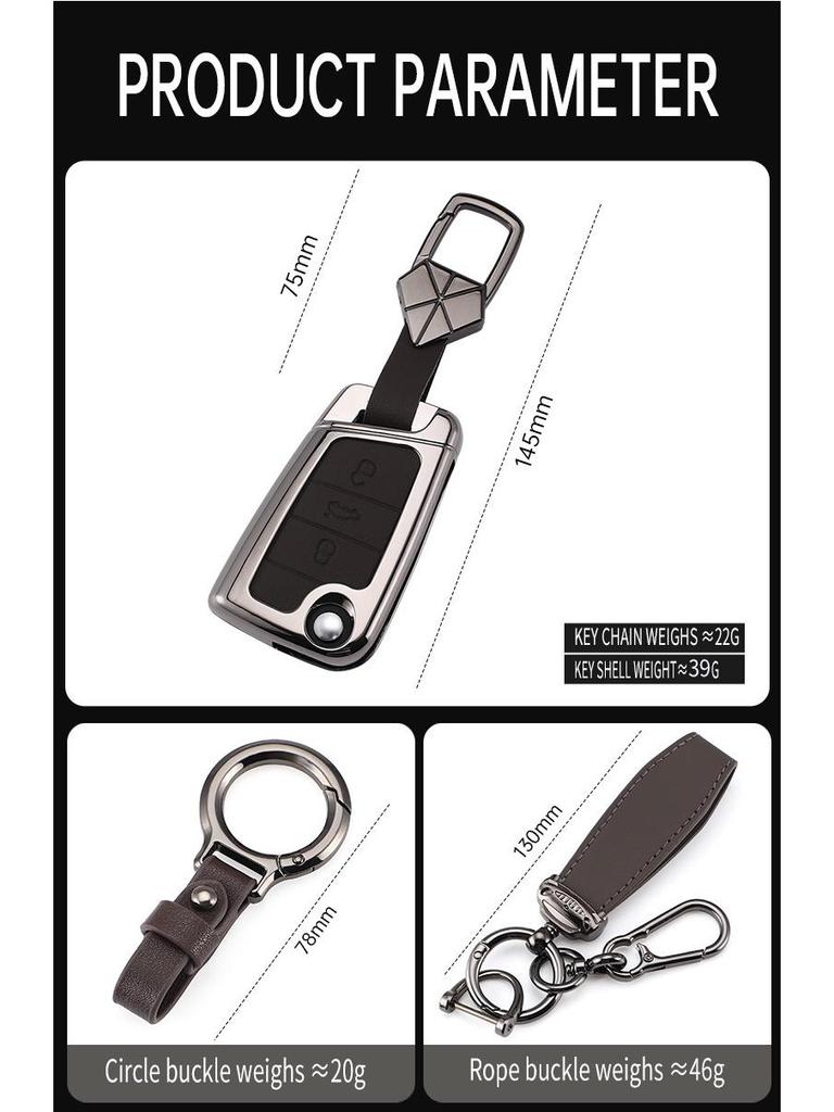 Compatible Key Case for Volkswagen Golf 8, ID.4, ID.3, Tiguan, Passat, Lingdu, Lanxun, and Touareg.