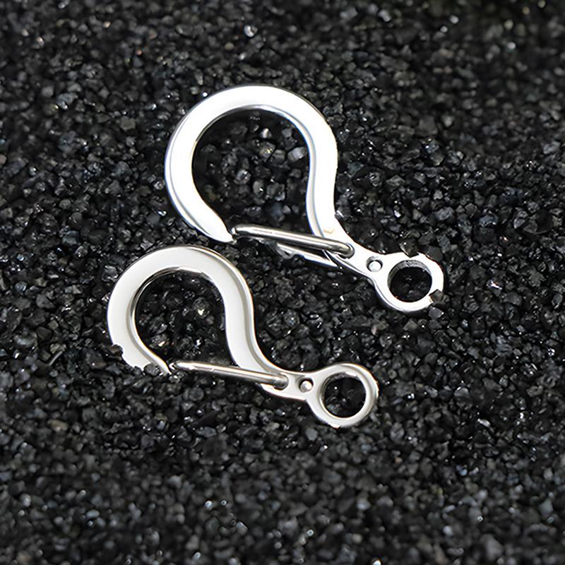 1 Stück Mini 12 mm bis 23 mm Edelstahl 316 Karabinerhaken – Schnellverschluss-Karabiner für Outdoor, EDC und Schlüsselanhänger