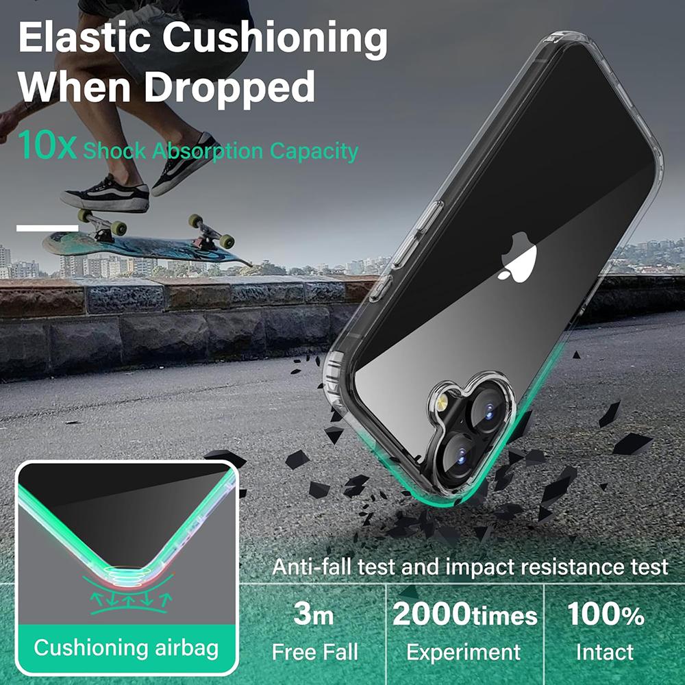 Militärgrad-Stoßfeste Hülle Für iPhone 16E 16 15 14 13 12 11 Pro Max Plus Mini Hybrid Hartschale Klare Silikon Weiche Schale