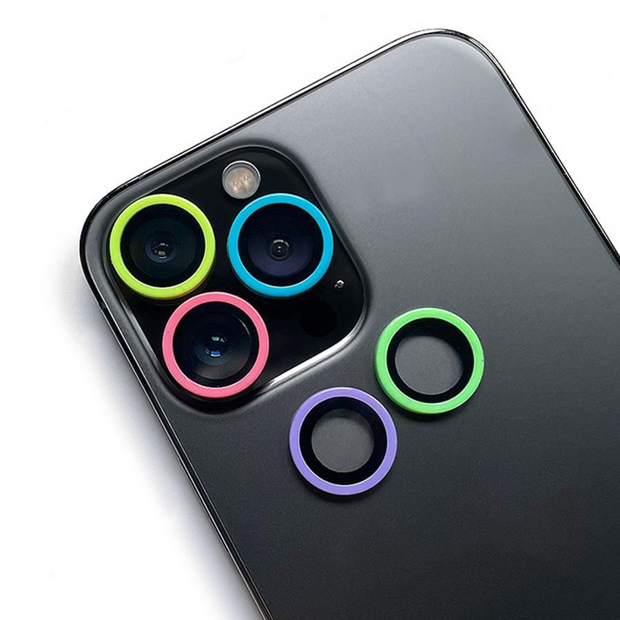 3 pezzi Anelli protettivi in vetro temperato per obiettivo fotocamera