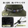 Safari Hat for Fully Chin UV Bucket UV Wide Small Mountain Black [ZVCXOE] Men, UPF50+, Breathable, Quick-drying, Sweat-absorbing, Foldable,