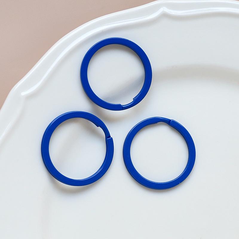 Macaron Color Heart Ring Keychain Clasp for DIY Jewelry, Bracelets, and Phone Chains