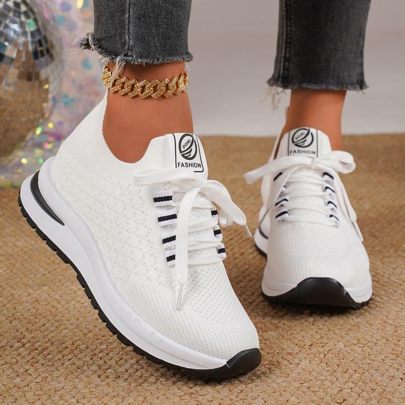 High-ankle Sports Shoes for Women, New Spring-autumn Style, Fashionable and Casual, Thick Sole, Breathable, Suitable for Students, Running Shoes