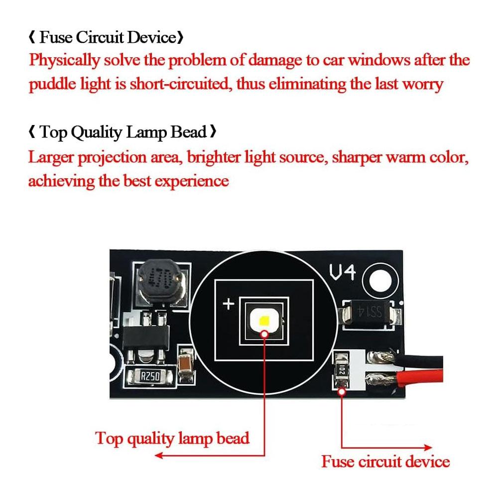 For Tesla Model 3 Highland LED Logo Projector Puddle Lights Ultra-Bright Welcome Light 3D Laser Ghost Shadow Light Model Y/3/S/X