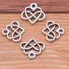 20 szt. 15x13mm Kolor Starego Srebra Serce Miłości Znak Nieskończoności Zawieszki do Samodzielnego Robienia Naszyjników Bransoletek Biżuterii Ręcznie Robione