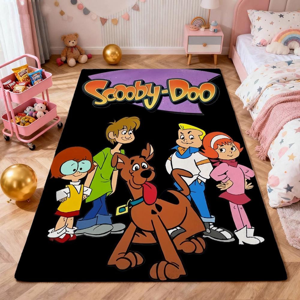 Scoobydoo Spooky Night Adventure Patterned Rug Soundproof Noisereducing Carpet For Bathroom Kitchen Home Party Decor Christmas Gift