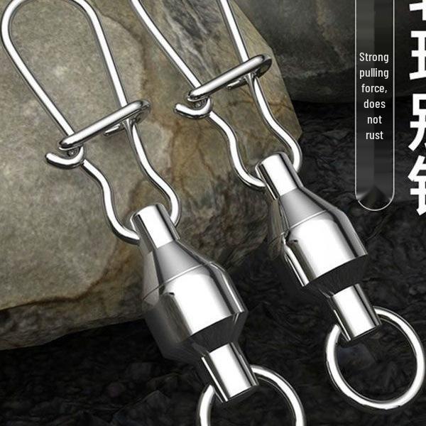 Large Size 304 Stainless Steel Bearing Ring Connector with Enhanced Pin for Fishing.