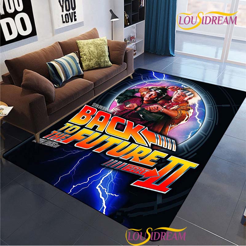 Back To The Future Carpet for Living Room Bedroom Rug Kitchen Kid Unslip Floor Mats Birthday gift photography props Alfombra Rug