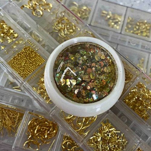 

Nail art materials spangle nail glitter gold eye nail art