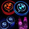 BAGE7 2026 Car Sticker 2PCS New LED Cup Holder Light Mats Car Coasters For BMW E90 F20 F30 F34 F36 F10 F15 G20 G30 G32 G01 G02 G05 X1