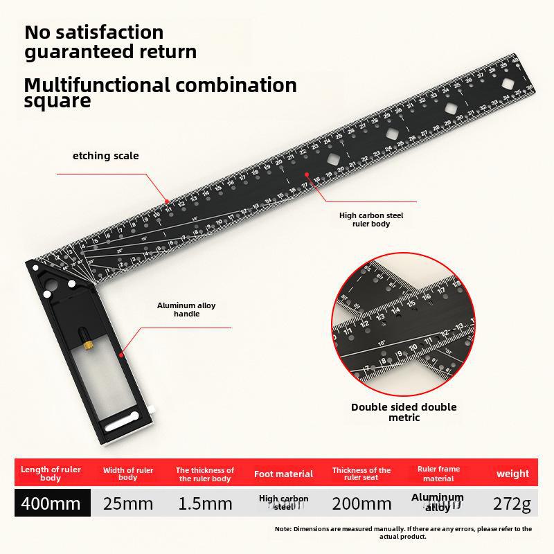 High-precision 90-degree Hole Angle Ruler for Woodworking, Industrial-Grade.